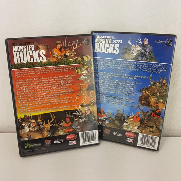 Set of 2 Hunting DVDs Realtree Monster Bucks XVI Volumes 1 & 2 - Picture 3 of 4
